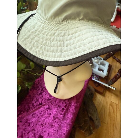 ONeill Reversible Bucket Outdoor Fishiing Beach Hat Brown & Cream READ SEE - Picture 4 of 5